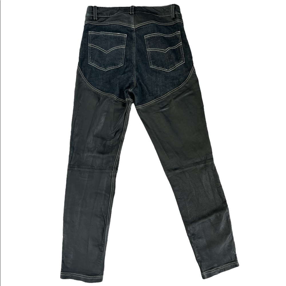 Free People Leather chap Pant fits like size small